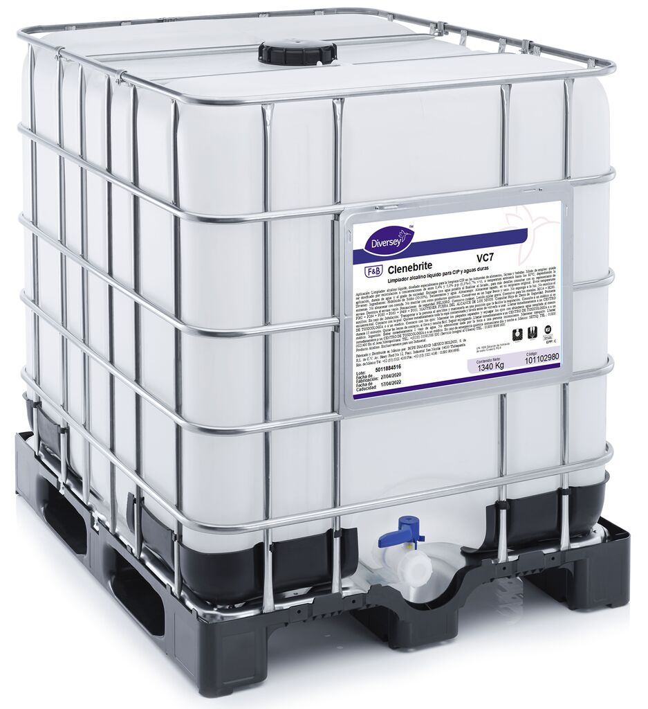 CLENEBRITE VC7 1340kg - LIMPIADOR ALCALINO LÍQUIDO PARA CIP Y AGUAS DURAS